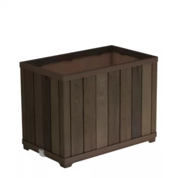 Fioriera rettangolare alta KETER Deco color noce