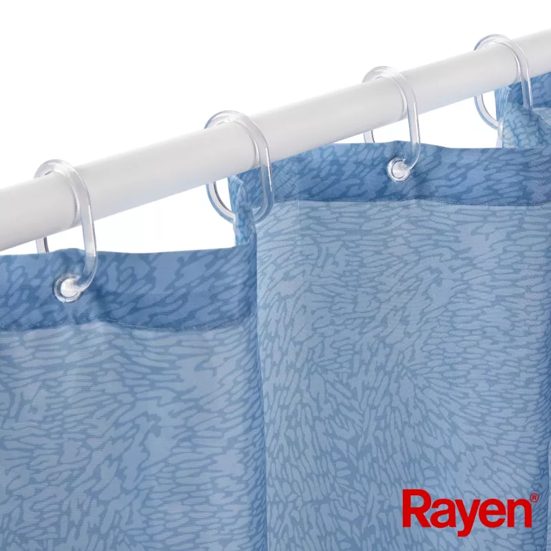 RAYEN Tenda da doccia 180x200cm blu, poliestere