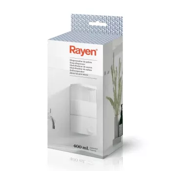 RAYEN Dispenser sapone liquido / bianco / 400ml