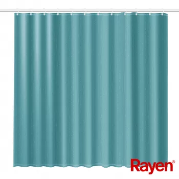 RAYEN Tenda da doccia 180x200cm azzurra, poliestere