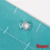 RAYEN Tenda da doccia 180x200cm azzurra, poliestere
