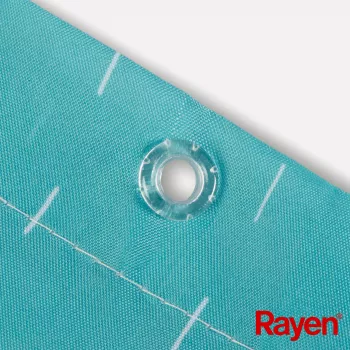 RAYEN Tenda da doccia 180x200cm azzurra, poliestere