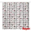 RAYEN Tenda da doccia 180x200cm bianca/rigata, PEVA