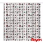 RAYEN Tenda da doccia 180x200cm bianca/rigata, PEVA