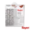 RAYEN Tenda da doccia 180x200cm bianca/rigata, PEVA