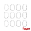RAYEN Tenda da doccia 180x200cm bianca/rigata, PEVA