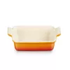 LE CREUSET Piastra rettangolare da forno Heritage in gres 19x14cm / 1,1L arancione