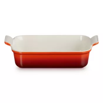 LE CREUSET Piastra rettangolare da forno Heritage in gres 26x19cm / 2,4L rossa