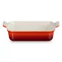 LE CREUSET Piastra rettangolare da forno Heritage in gres 26x19cm / 2,4L rossa