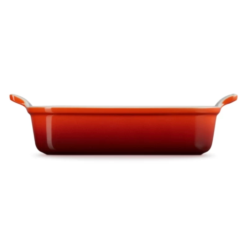 LE CREUSET Piastra rettangolare da forno Heritage in gres 26x19cm / 2,4L rossa