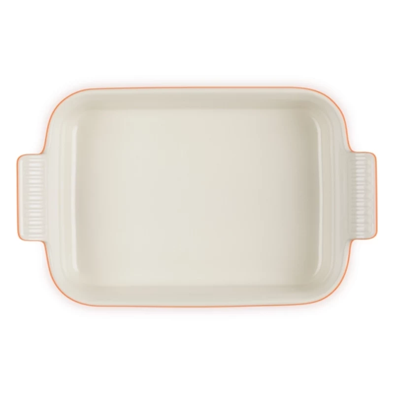 LE CREUSET Piastra rettangolare da forno Heritage in gres 26x19cm / 2,4L rossa