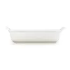 Le Creuset Piastra rettangolare da forno Heritage in gres 26x19cm / 2,4L bianca
