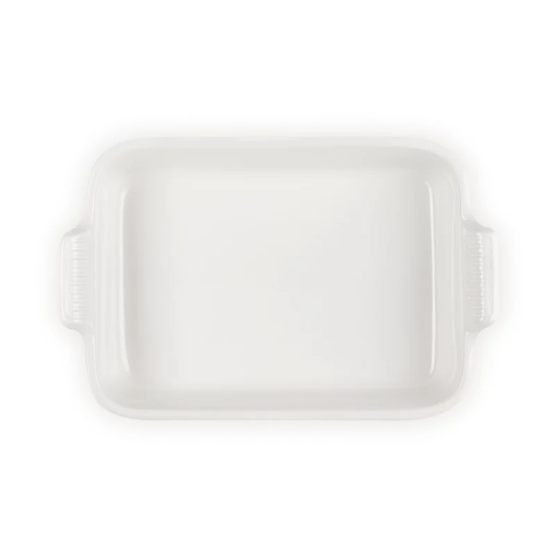 Le Creuset Piastra rettangolare da forno Heritage in gres 32x24cm / 4L bianca