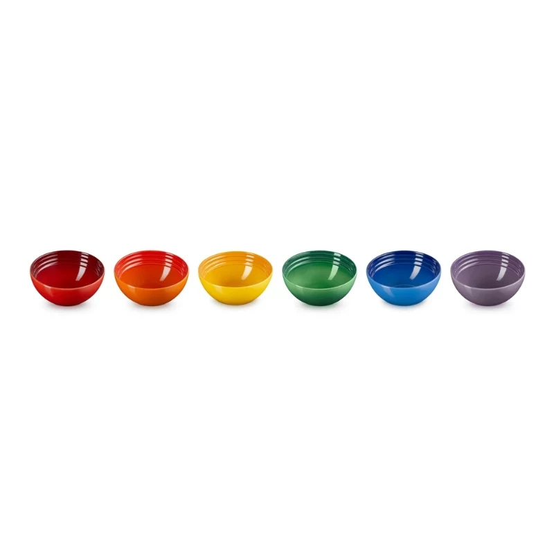 LE CREUSET Set da 6 ciotole in gres 330ml in vari colori