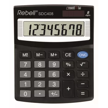Rebell SDC408 calcolatrice semi-desktop, 8 cifre, nero