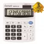 REBELL RE-SDC410 BX calcolatrice semi-desktop, display LCD 10 cifre, doppia alimentazione (solare e batteria), nero