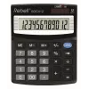 REBELL RE-SDC412 BX calcolatrice semi-desktop, display LCD 12 cifre, doppia alimentazione, nero