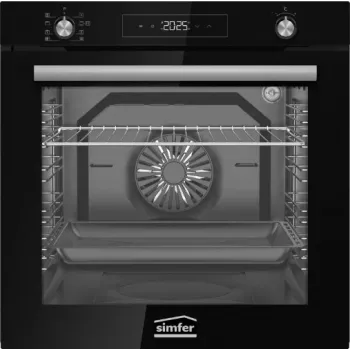 Simfer BI-81608P forno da incasso pirolitico, 80 L, 10 funzioni, controllo elettronico touch, classe di efficienza energetica A, nero
