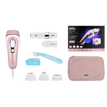 Braun Skin i-expert Pro 7 PL7432 epilatore IPL, 400.000 flash, bianco/rosa