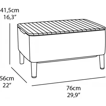 KETER set da giardino Salemo set da balcone grigio