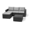 KETER panchina angolare da giardino e tavolo California Chaise Lounge grigio