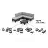 KETER sgabello/tavolino da giardino Element con cuscino grigio/grigio chiaro