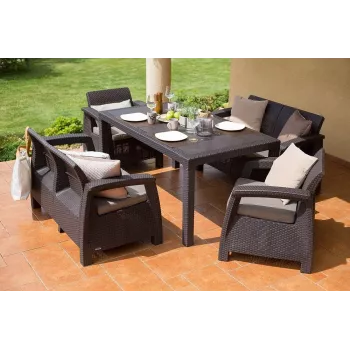 KETER Set da giardino Corfu Fiesta marrone