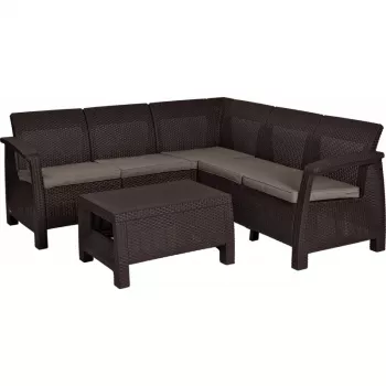 KETER Set da giardino Corfu Relax marrone