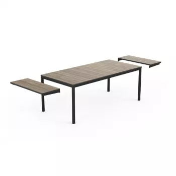 KETER Tavolo da giardino allungabile Deco Porto Nova allungabile 200-280 effetto frassino/nero