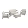 KETER Set da giardino Scandi Linea 2 posti grigio ghiaia/beige chiaro