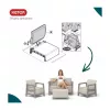KETER Set da giardino Scandi Linea 2 posti grigio ghiaia/beige chiaro