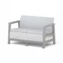 KETER Divano da giardino 2 posti Scandi Linea grigio chiaro/grigio acciaio scuro