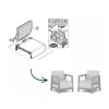 KETER Set 2 sedie da giardino Scandi Linea grigio chiaro/grigio acciaio scuro