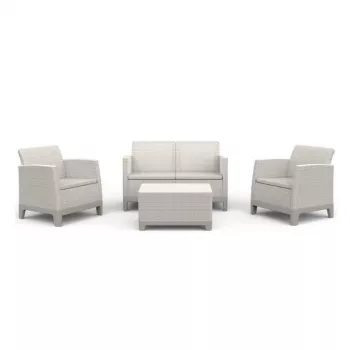 KETER Set da giardino Scandi Forma 2 posti pebble grey/light beige