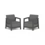 KETER Set 2 sedie da giardino Scandi Linea grigio