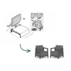 KETER Set 2 sedie da giardino Scandi Linea grigio