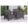 KETER Set 2 sedie da giardino Scandi Linea grigio