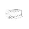 KETER Tavolo da giardino/box contenitore Scandi Storage Table grigio