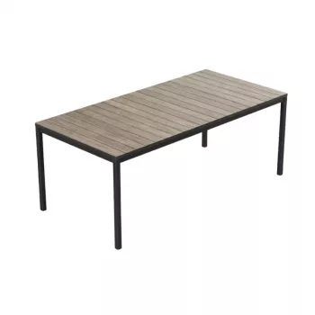 KETER Tavolo da giardino Deco Porto Nova 200 effetto frassino/nero