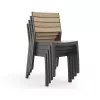 KETER Sedia da giardino Deco Corale effetto teak/grigio
