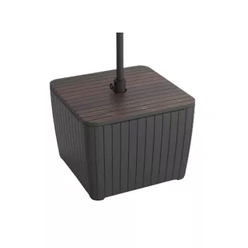 KETER Tavolino parasole Luzon noce/grigio 29214820939