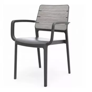 KETER Poltrona da giardino Deco Porto grigio chiaro/grigio