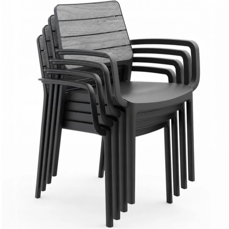 KETER Poltrona da giardino Deco Porto grigio chiaro/grigio