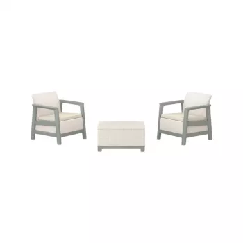KETER Set da giardino Scandi Linea set da balcone grigio ghiaia/verde salvia pietra