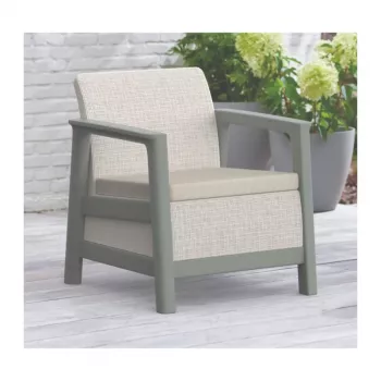 KETER Set da giardino Scandi Linea set da balcone grigio ghiaia/verde salvia pietra