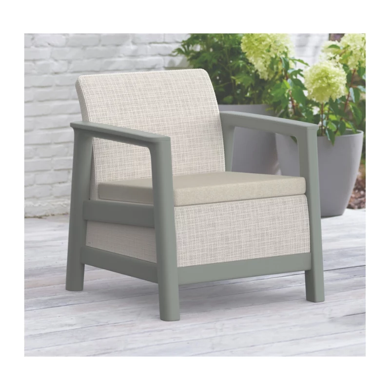 KETER Set da giardino Scandi Linea set da balcone grigio ghiaia/verde salvia pietra
