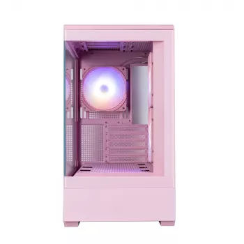 Zalman P30 V2, case PC mini tower mATX, 3 ventole ARGB 120mm, rosa