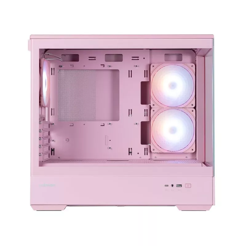 Zalman P30 V2, case PC mini tower mATX, 3 ventole ARGB 120mm, rosa