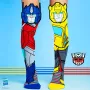MADMIA Calze al ginocchio bambino Transformers Optimus Bumblebee 3D / Mm247