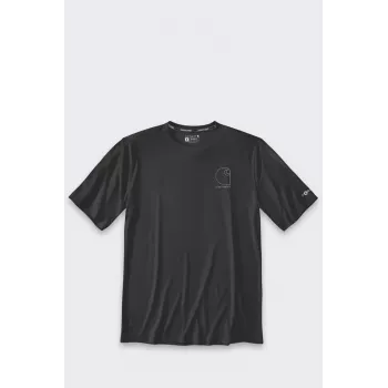 Sun Defender T-Shirt manica corta con logo leggero nero